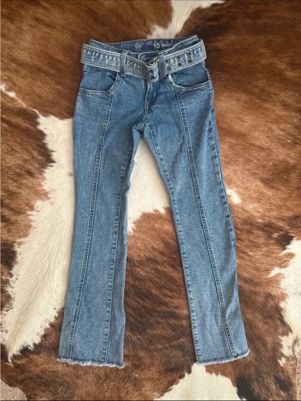 Girls Gap Belted Jeans